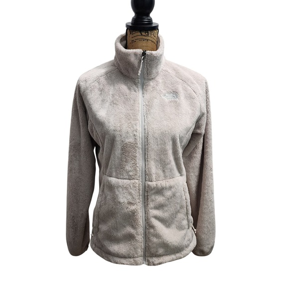The North Face Jackets & Blazers - The North‎ Face Fuzzy Fleece Jacket Womens M Beige Zip Up Casual Outerwear